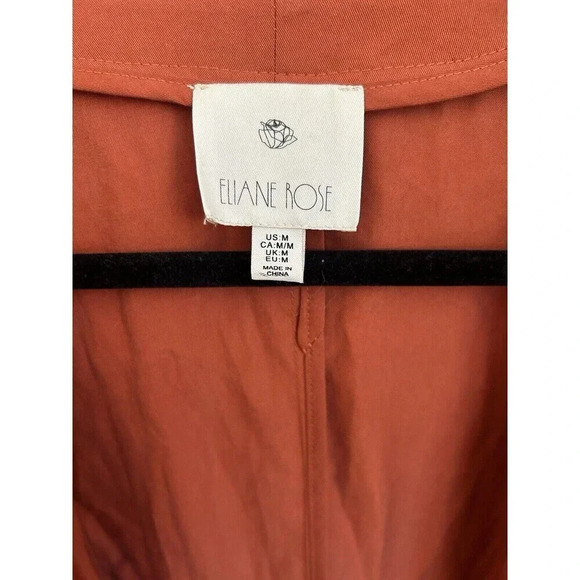 Eliane Rose Waterfall Open Flowy Cardigan NWOT Burnt Orange M - Picture 2 of 9